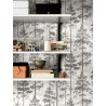 Borastapeter|Wallpaper contemporary Scandinavian fir trees in white and black|Scandinavian