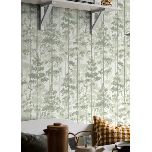 Grandeco|Boho floral green wallpaper|Floral 2