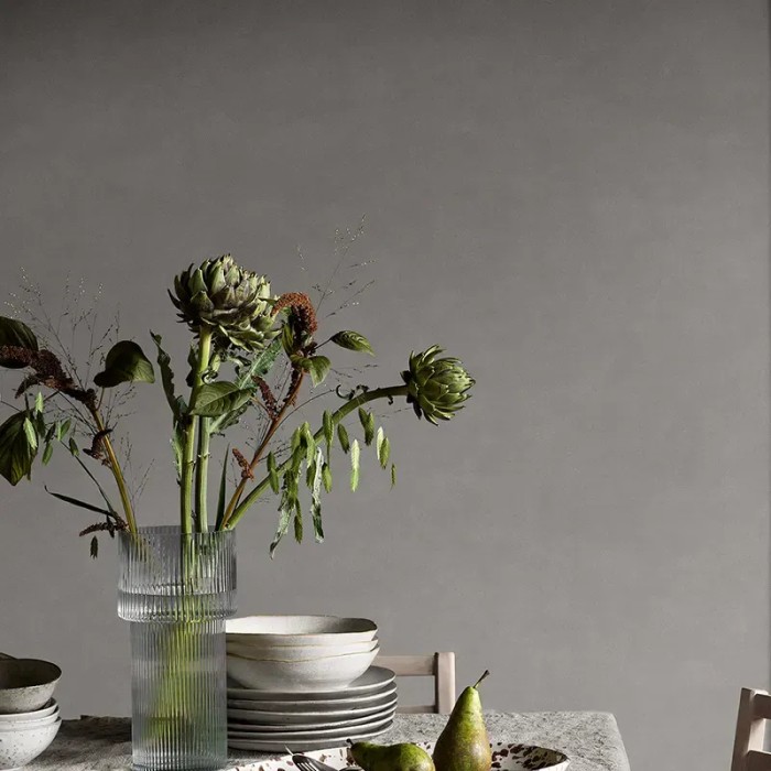 Borastapeter|Papel pintado efecto tiza elegante en gris niebla|Papel Pintado