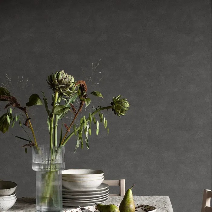 Borastapeter|Papier peint uni contemporain intense gris anthracite|Papier Peint