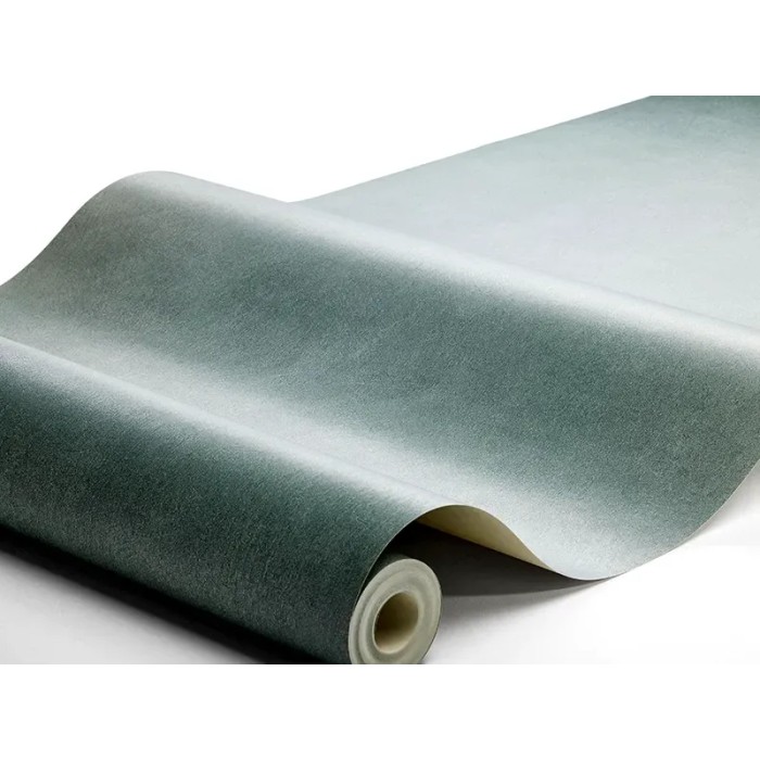 Papel pintado liso efecto tiza rústico en jade turquesa gris - Borastapeter Chalk 5075