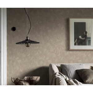 Casadeco|Plain wallpaper with truffle brown textile effect, timeless style|Solid Colors 2