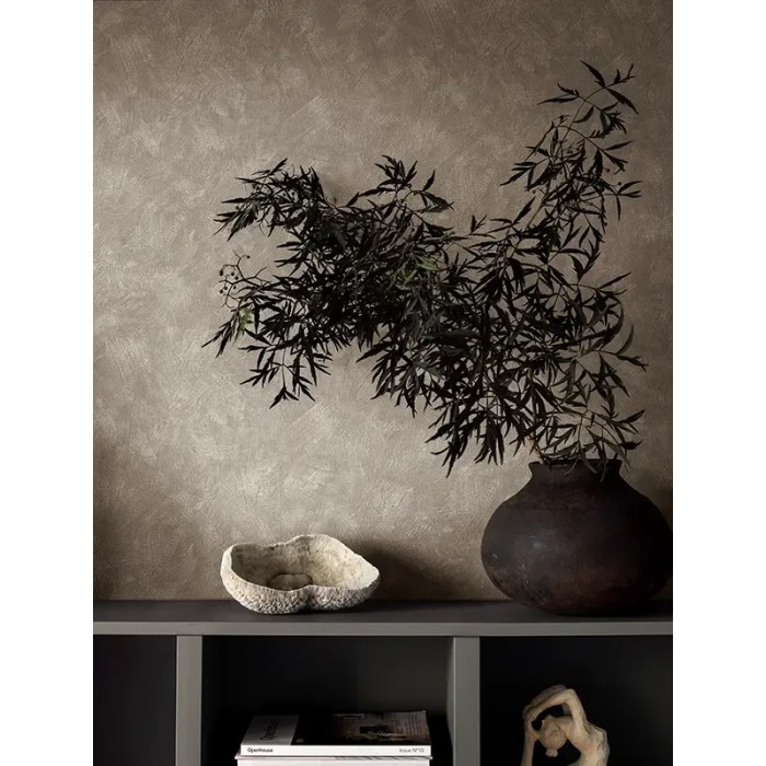 Borastapeter|Papel pintado liso efecto yeso encalado en gris antiguo|Contemporáneo