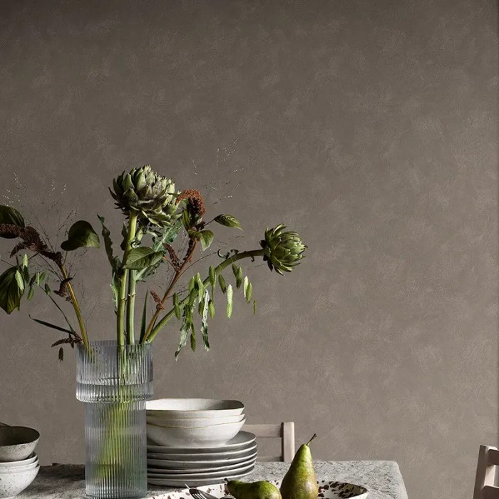 Borastapeter|Papel pintado liso efecto yeso encalado en gris antiguo|Contemporáneo