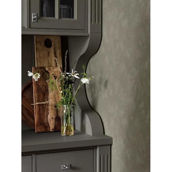 Borastapeter|Wallpaper limewashed plaster effect plain in greenish grey|Stucco Imitation