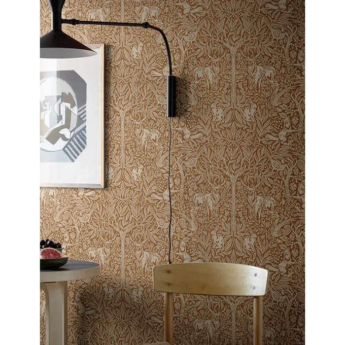 Borastapeter|Papel pintado naturaleza fauna bosque escandinavo en marrón y beige|Papel Pintado