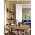 Borastapeter|Wallpaper Scandinavian forest fauna nature in ochre yellow and beige|Wallpaper