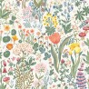 Borastapeter|Wallpaper Scandinavian floral multicolor on white|Scandinavian