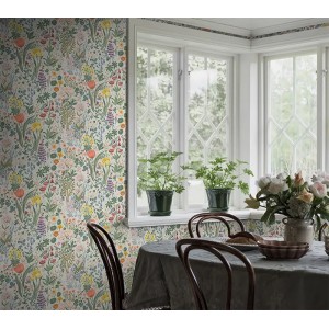 Casadeco|Papel pintado plantas silvestres blanco con como briza, espuela de caballero y timoteo|Floral 2