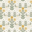 Borastapeter|Wallpaper classic floral anemones in yellow and grey|Minimalist