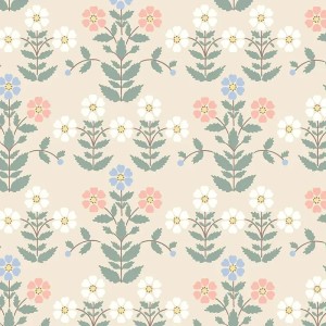 Borastapeter|Tapete Japandi Kimono japanische Blumen weiß Stil|Minimalistisch
