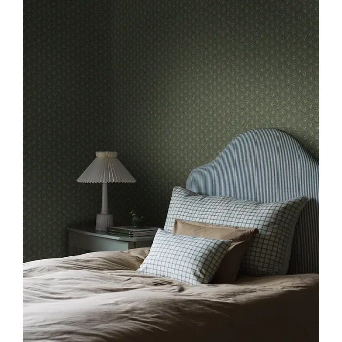 Borastapeter|Papier peint floral vintage style petite vert bleu rouge|Papier Peint