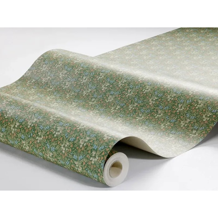 Borastapeter|Tapete vintage floral Petite-Stil grün blau rot|Tapeten