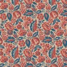 Borastapeter|Papel pintado floral folclórico denso en rojo y azul|Papel Pintado