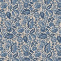 Borastapeter|Wallpaper dense folkloric floral in blue and beige|Wallpaper