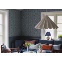 Borastapeter|Wallpaper dense folkloric floral in blue and beige|Wallpaper