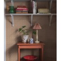 Borastapeter|Papier peint floral folklorique treillis rouge terre cuite beige|Géométrique