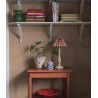 Borastapeter|Papier peint floral folklorique treillis rouge terre cuite beige|Géométrique