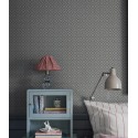 Borastapeter|Papier peint floral treillis classique moderne bleu beige|Scandinave