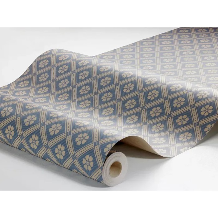 Borastapeter|Papier peint floral treillis classique moderne bleu beige|Scandinave