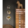 Borastapeter|Tapete traditionell floral Gitter anthrazitgrau beige|Geometrisch