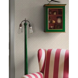 Casamance|Wallpaper geometric mosaic ash green|Minimalist 2