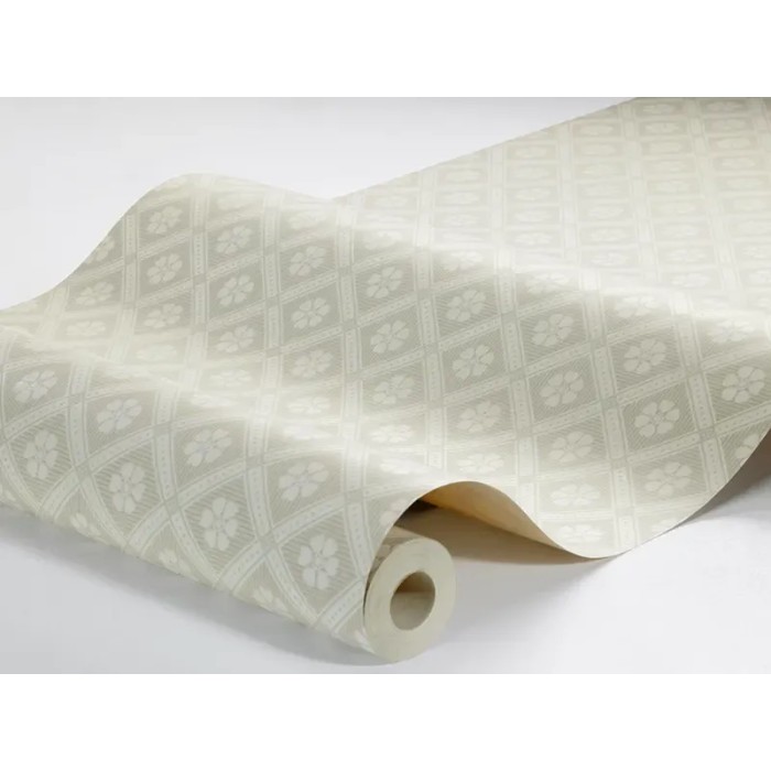Borastapeter|Papel pintado floral enrejado veraniego crema y beige|Minimalista
