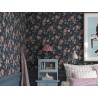 Borastapeter|Papier peint floral cretonne romantique bleu foncé multicolore|Romantique