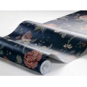 Borastapeter|Papier peint floral cretonne romantique bleu foncé multicolore|Romantique