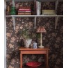 Borastapeter|Tapete rustikal floral Kretonne braun bordeaux|Tapeten