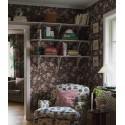 Borastapeter|Tapete rustikal floral Kretonne braun bordeaux|Tapeten