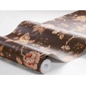 Borastapeter|Papel pintado floral cretoniano rústico marrón y burdeos|Papel Pintado