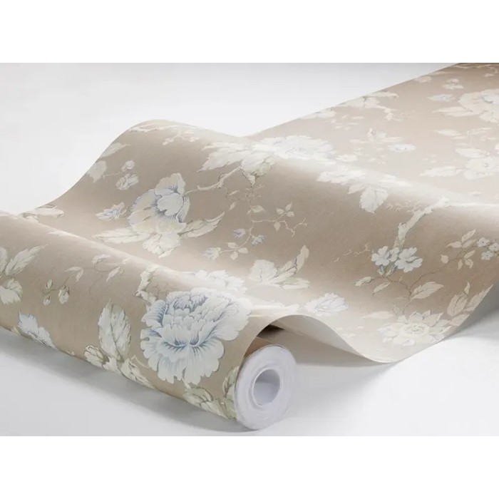 Borastapeter|Papier peint floral cretonne romantique beige crème|Romantique