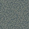 Borastapeter|Wallpaper arts and crafts style dense leaves in teal and beige|Wallpaper