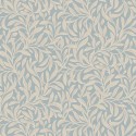 Borastapeter|Papel pintado hojas densas arts and crafts azul pastel y beige|Papel Pintado