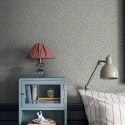Borastapeter|Papier peint feuillage dense arts and crafts bleu pastel beige|Papier Peint