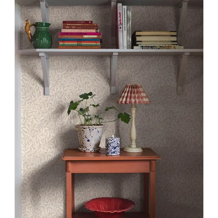 Borastapeter|Tapete Arts and Crafts Blätter dicht beige creme|Tapeten