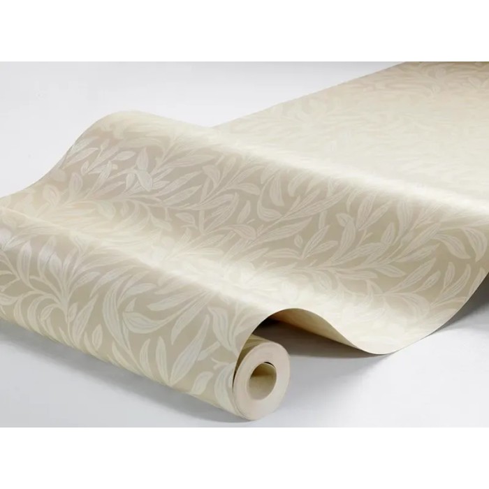 Borastapeter|Papel pintado hojas densas arts and crafts beige y crema|Papel Pintado