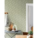Borastapeter|Wallpaper romantic vintage floral in green and beige|Romantic