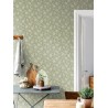 Borastapeter|Papier peint floral vintage romantique vert beige|Romantique