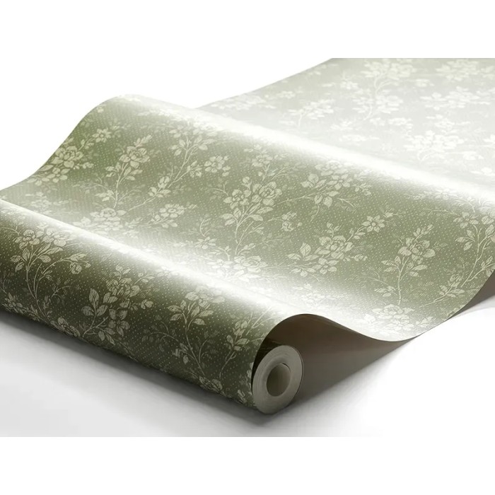 Borastapeter|Wallpaper romantic vintage floral in green and beige|Romantic