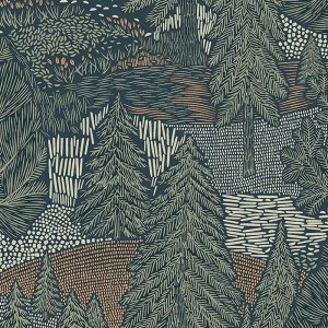Casamance|Papier peint bois géométrique marqueterie beige clair|Moderne