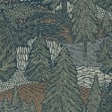 Borastapeter|Wallpaper contemporary Scandinavian forest in green and beige|Scandinavian