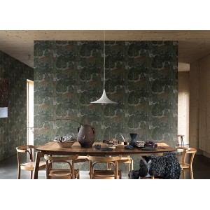 Casamance|Papier peint bois géométrique marqueterie beige clair|Moderne 2