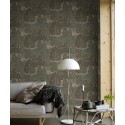 Borastapeter|Tapete skandinavisch Wald Fichten grün beige|Skandinavisch