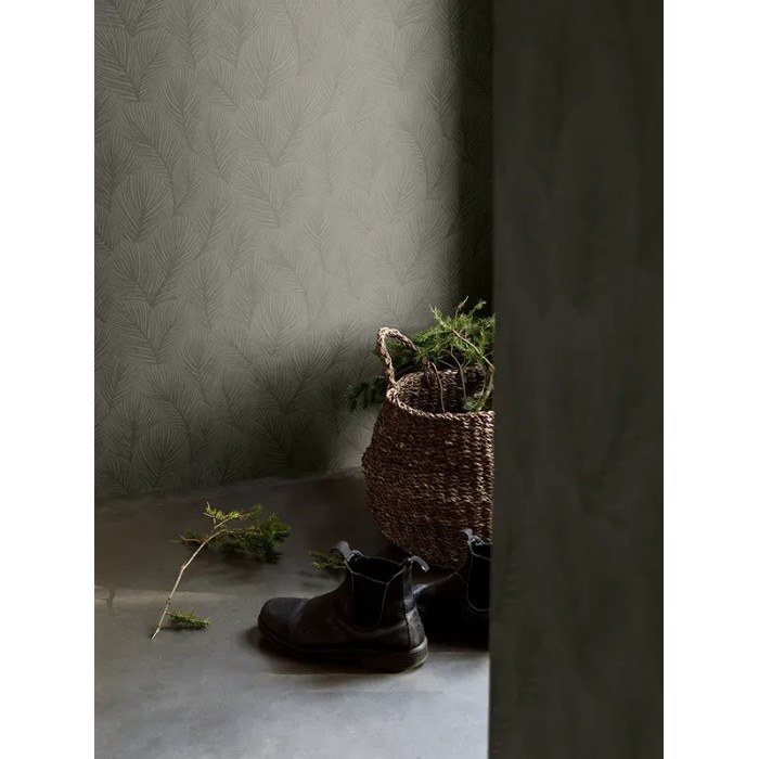 Borastapeter|Papel pintado bosque nórdico pinos verde bosque|Minimalista