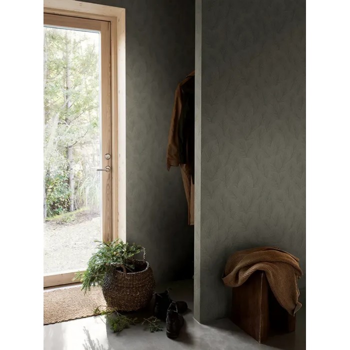 Borastapeter|Papel pintado bosque nórdico pinos verde bosque|Minimalista