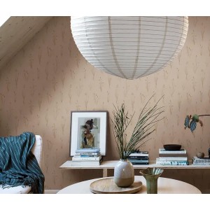 Casadeco|Oriental wallpaper with gray raffia-effect natural fiber|Minimalist 2