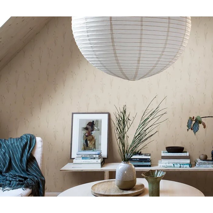 Borastapeter|Wallpaper Nordic meadow in warm white|Minimalist