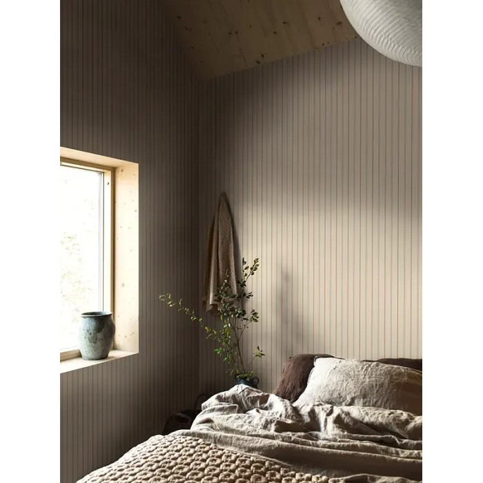 Borastapeter|Wallpaper linen stripes in rusty red and beige|Wallpaper